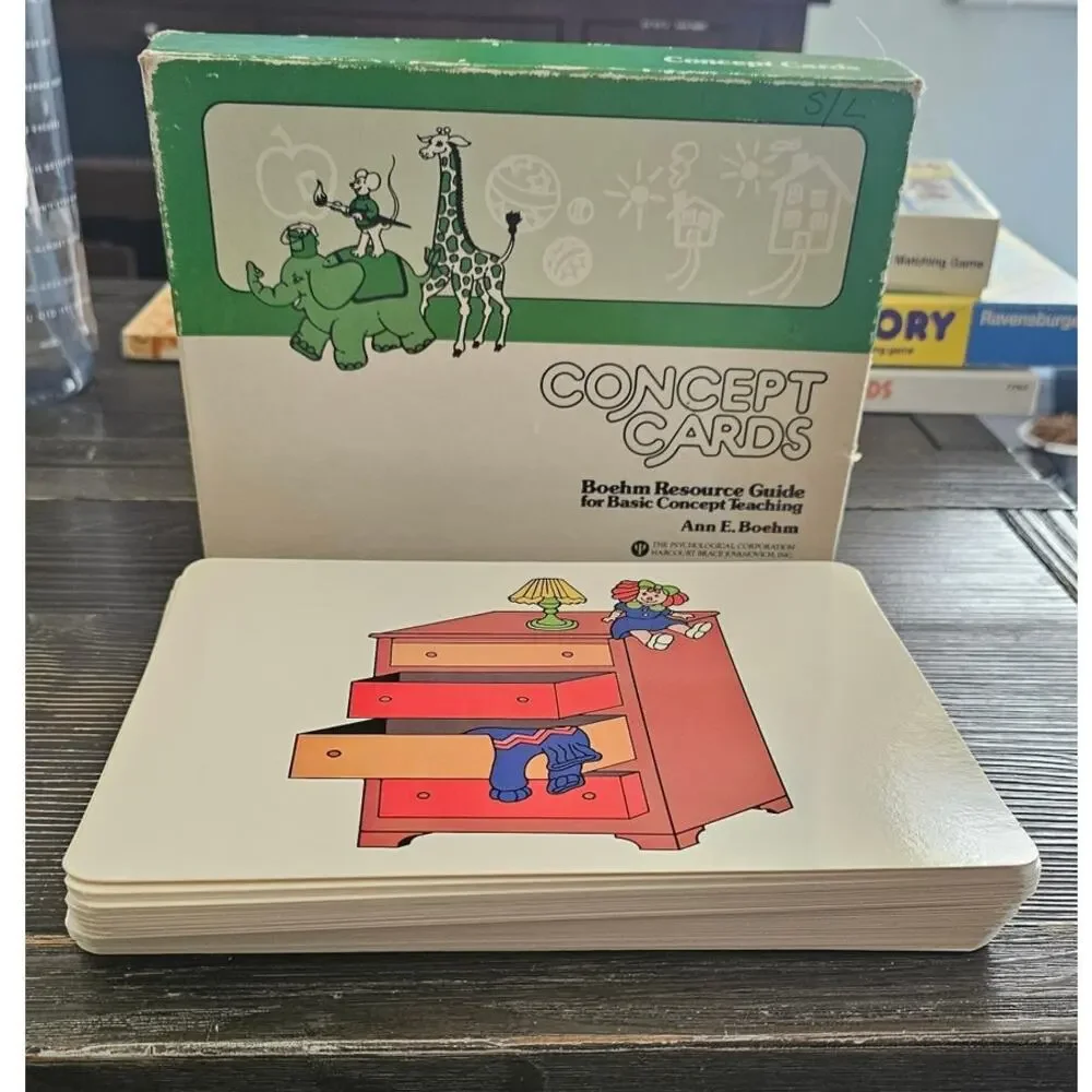 Vintage 1976 Boehm Resource Guide for Basic Concept Teaching - Concept Cards